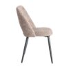 615408 Silla de diseño moderno metal negro y tapizado jaspeado taupe