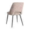 615408 Silla de diseño moderno metal negro y tapizado jaspeado taupe