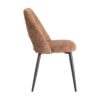 615409 Silla de diseño moderno metal negro y tapizado jaspeado ocre