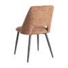 615409 Silla de diseño moderno metal negro y tapizado jaspeado ocre