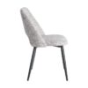 615411 Silla de diseño moderno metal negro y tapizado jaspeado gris