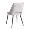 615411 Silla de diseño moderno metal negro y tapizado jaspeado gris