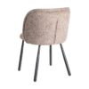 615412 Silla de diseño moderno tapizado jaspeado taupe y patas de hierro