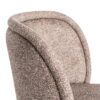 615412 Silla de diseño moderno tapizado jaspeado taupe y patas de hierro
