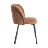 615413 Silla de diseño moderno tapizado jaspeado ocre y patas de hierro