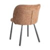 615413 Silla de diseño moderno tapizado jaspeado ocre y patas de hierro