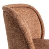 615413 Silla de diseño moderno tapizado jaspeado ocre y patas de hierro