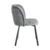 615414 Silla de diseño moderno tapizado jaspeado verde y patas de hierro