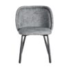 615414 Silla de diseño moderno tapizado jaspeado verde y patas de hierro