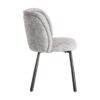 615415 Silla de diseño moderno tapizado jaspeado gris y patas de hierro