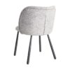 615415 Silla de diseño moderno tapizado jaspeado gris y patas de hierro