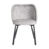 615415 Silla de diseño moderno tapizado jaspeado gris y patas de hierro