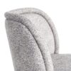 615415 Silla de diseño moderno tapizado jaspeado gris y patas de hierro