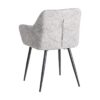 615419 Silla con reposabrazos diseño moderno tapizado jaspeado gris y patas de hierro