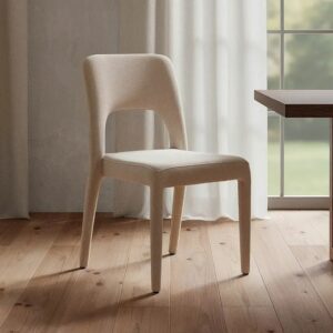 615452 Silla de diseño moderno tapizado total tela gris