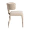 615468 Silla de diseño moderno con tapizado total en tela color taupe