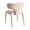 615468 Silla de diseño moderno con tapizado total en tela color taupe