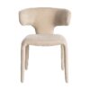 615468 Silla de diseño moderno con tapizado total en tela color taupe