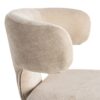 615468 Silla de diseño moderno con tapizado total en tela color taupe
