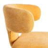 615469 Silla de diseño moderno con tapizado total en tela color mostaza