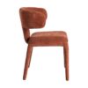 615470 Silla de diseño moderno con tapizado total en tela color teja