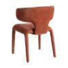 615470 Silla de diseño moderno con tapizado total en tela color teja