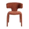 615470 Silla de diseño moderno con tapizado total en tela color teja