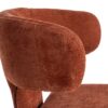 615470 Silla de diseño moderno con tapizado total en tela color teja