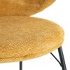 615488 Silla de diseño moderno formas redondeadas tapizado mostaza y patas de metal negro