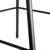615489 Taburete alto diseño moderno formas redondeadas tapizado terracota y patas de metal negro