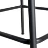 615492 Taburete alto con reposabrazos diseño moderno tapizado jaspeado rosa y patas metal negro