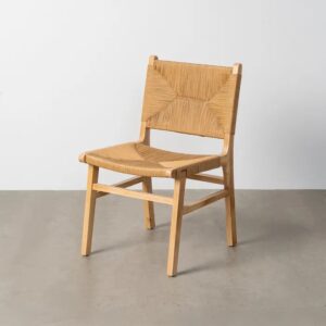 615494 Silla de diseño rústico vintage madera y fibras naturales