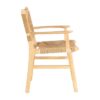 615495 Silla con reposabrazos de diseño rústico vintage madera y fibras naturales