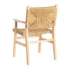 615495 Silla con reposabrazos de diseño rústico vintage madera y fibras naturales