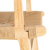 615495 Silla con reposabrazos de diseño rústico vintage madera y fibras naturales