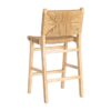 615496 Taburete alto de diseño rústico vintage madera y fibras naturales