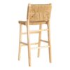 615497 Taburete alto de diseño rústico vintage madera y fibras naturales
