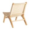 615498 Sillón butaca de diseño rústico vintage madera y fibras naturales