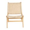 615498 Sillón butaca de diseño rústico vintage madera y fibras naturales