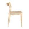 615499 Silla de diseño rústico vintage madera de fresno y fibras naturales