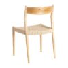 615499 Silla de diseño rústico vintage madera de fresno y fibras naturales