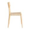 615500 Silla de diseño rústico vintage madera de fresno y fibras naturales