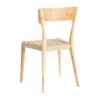 615500 Silla de diseño rústico vintage madera de fresno y fibras naturales