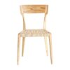 615500 Silla de diseño rústico vintage madera de fresno y fibras naturales