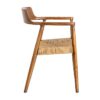 615501 Silla de diseño rústico vintage madera marrón y fibras naturales