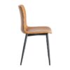 615506 Silla de diseño industrial símil piel camel y patas metal negro
