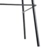 615509 Taburete alto de diseño industrial símil piel camel y patas metal negro