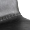 615511 Taburete alto de diseño industrial símil piel negro grisáceo y patas metal negro