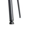 615518 Silla de diseño industrial formas redondeadas simil piel camel y patas metal negro
