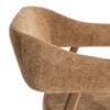 615636 Silla con reposabrazos diseño moderno tapizado marrón y patas de metal en el mismo tono